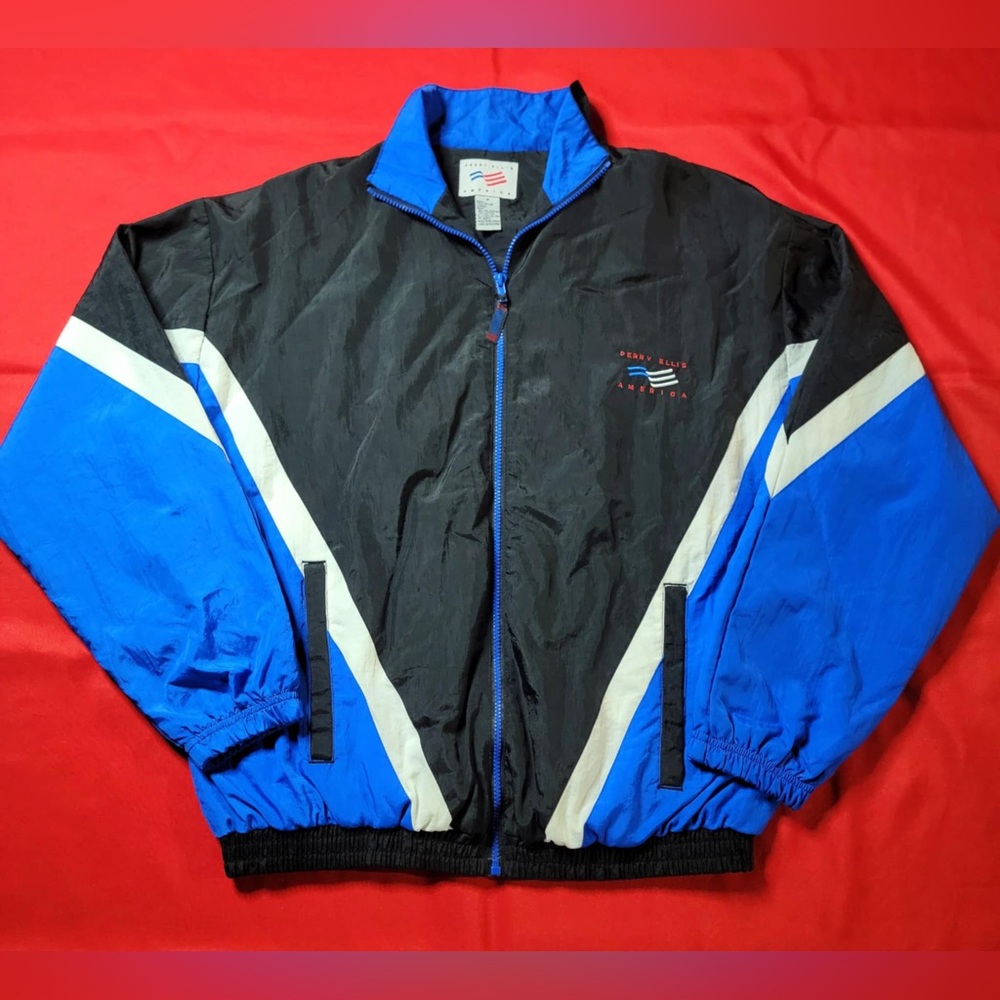 Perry Ellis Zip Up Nylon Jacket